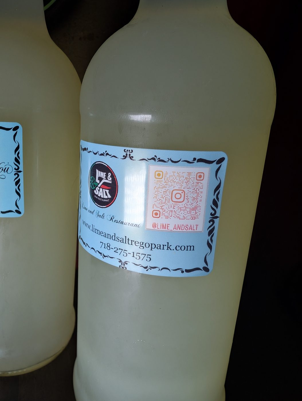 Printed bottle label