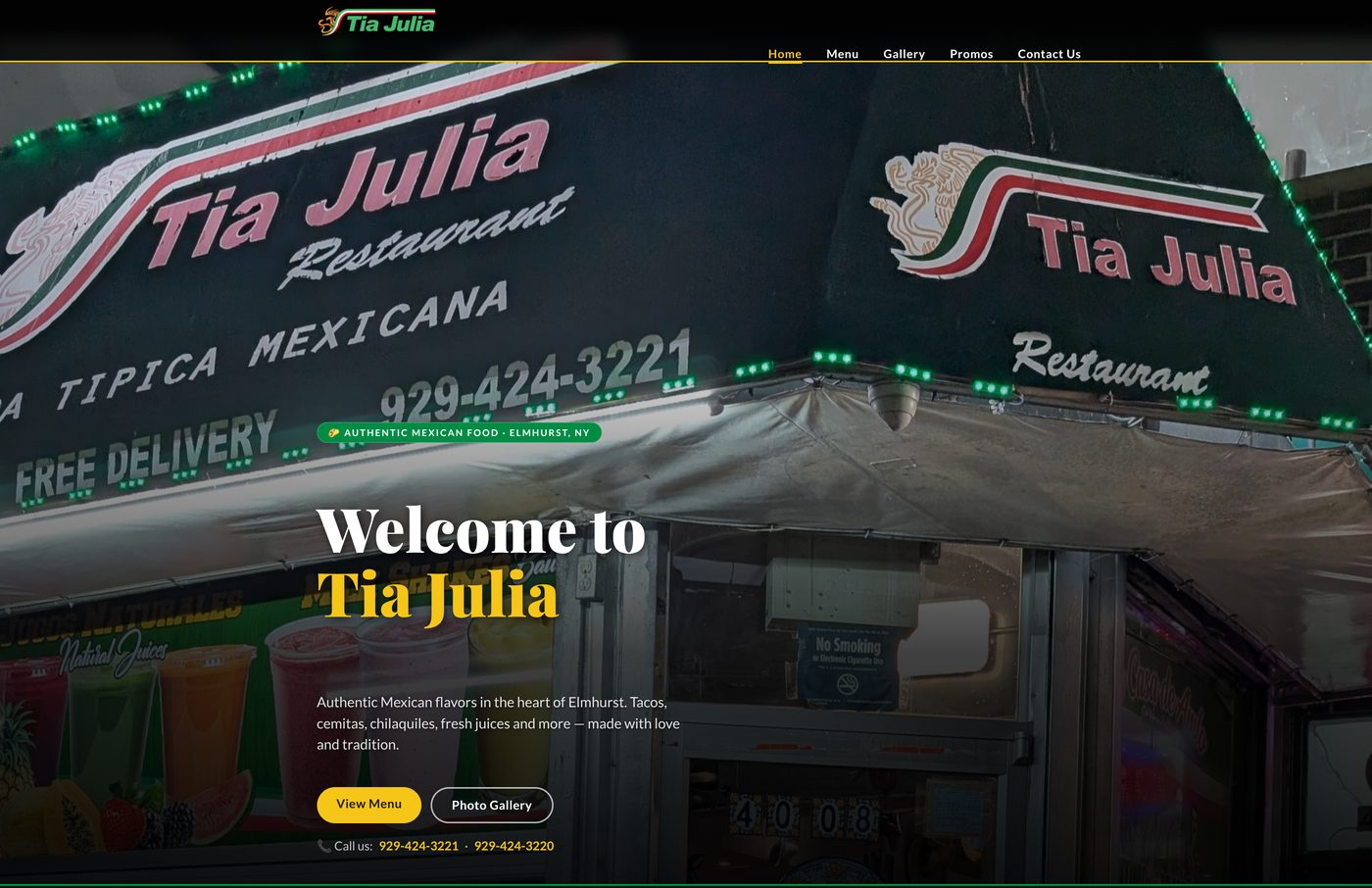 Tía Julia Restaurant website